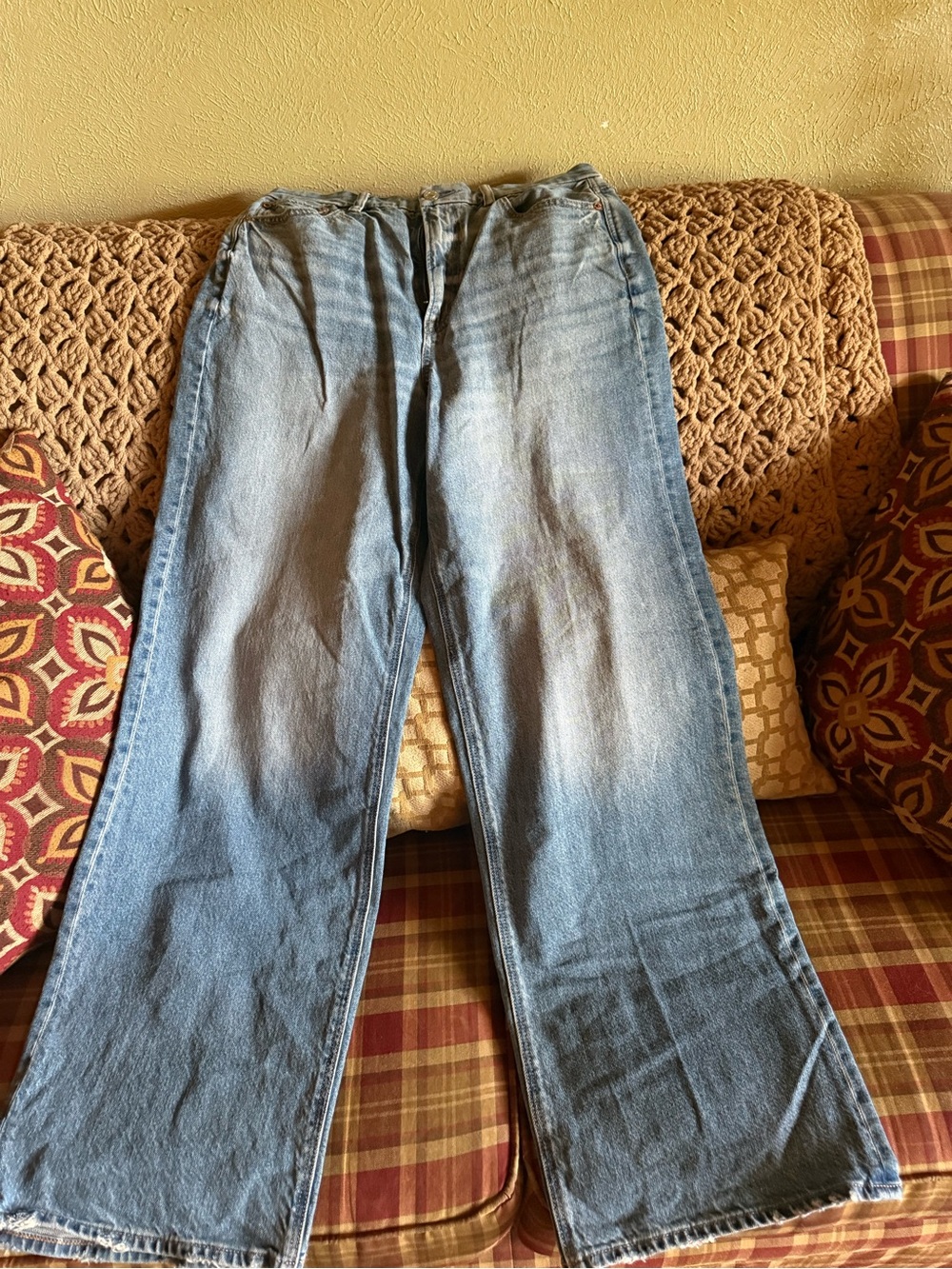 American Eagle Curvy Baggie Straight Jeans
